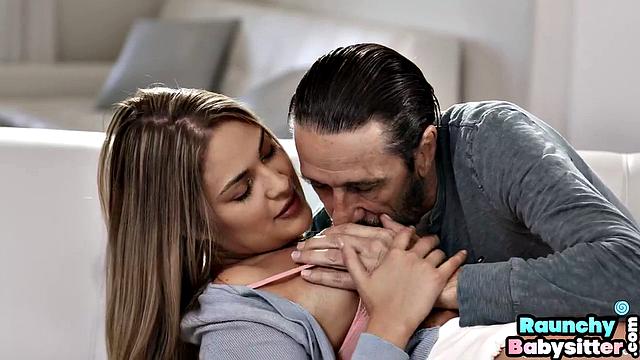 Pierced nanny gets pounded by DILF