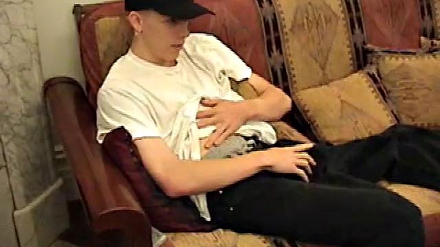 Finding himself home alone one afternoon, hot and hunky guy Shane kicks back and relaxes. Before long, his big fat cock is out, showing off his tight hole as he gets ready to explode.