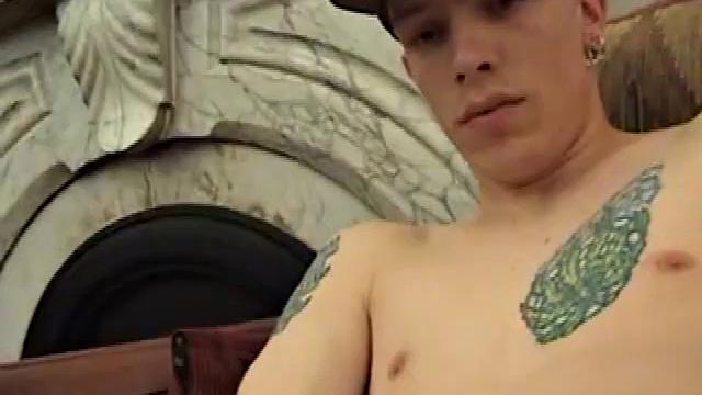 Finding himself home alone one afternoon, hot and hunky guy Shane kicks back and relaxes. Before long, his big fat cock is out, showing off his tight hole as he gets ready to explode.