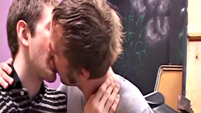 After swapping spit James and Dorian strip each other naked and suck each other's cock. They work their big dicks, until Dorian shoots cum all over James' face. James follows by unloading on Dorian's face.