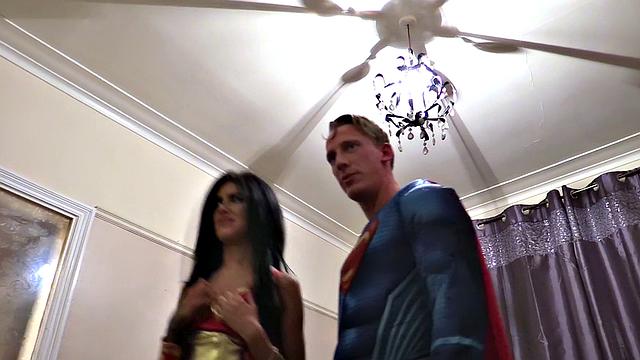 Watch as a kinky cop gets down and dirty in a cosplay-fueled threesome