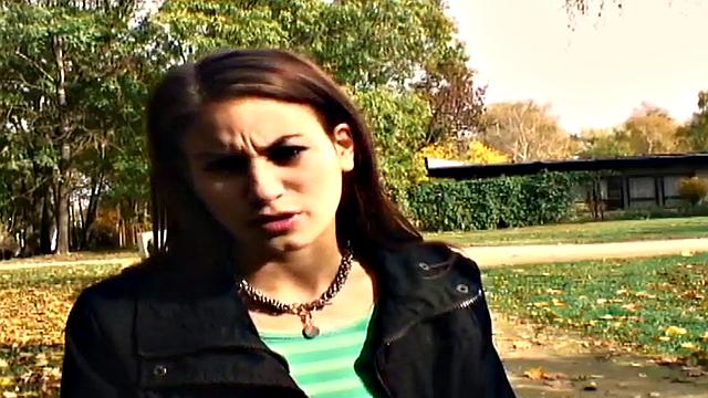 Nice guy bangs a wet pussy in public park, with a smile on her face