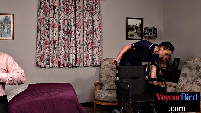 Classy cutie in stockings teasing