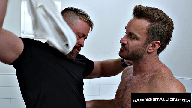 Muscle Bear Fucks Stranger In Bathroom - RagingStallion