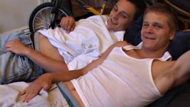 Lucas and Gunner suck each other's hard cocks and moan with pleasure