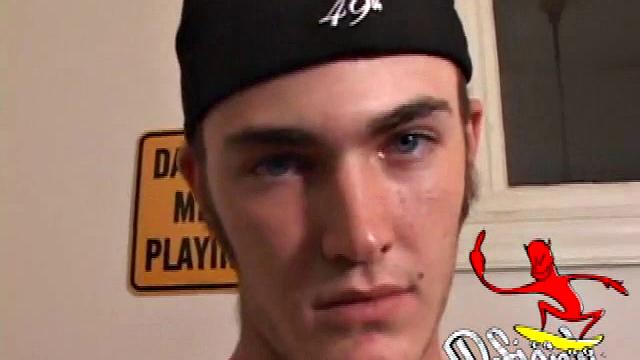 After stripping off his clothes Christian Wilde grabs his cock and starts stroking. He works his dick, as he watches a porn video and eats the precum that emerges while fingering his ass. In no time Christian spews an amazing cum load onto his chest.