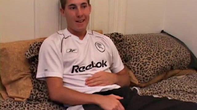 Taking off his clothes and working on his hard on, Kiefer Foxx gets himself all worked up before using a decent size dildo on his tight hole.