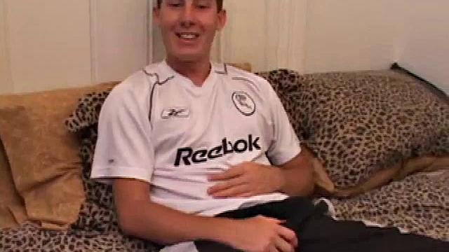 Taking off his clothes and working on his hard on, Kiefer Foxx gets himself all worked up before using a decent size dildo on his tight hole.