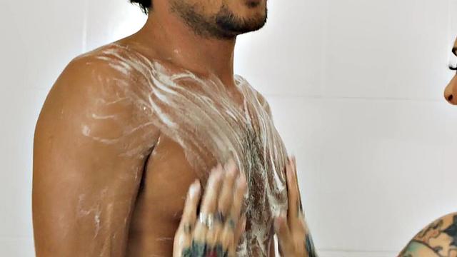 Watch as inked babe gets drilled hard before being drenched in cum