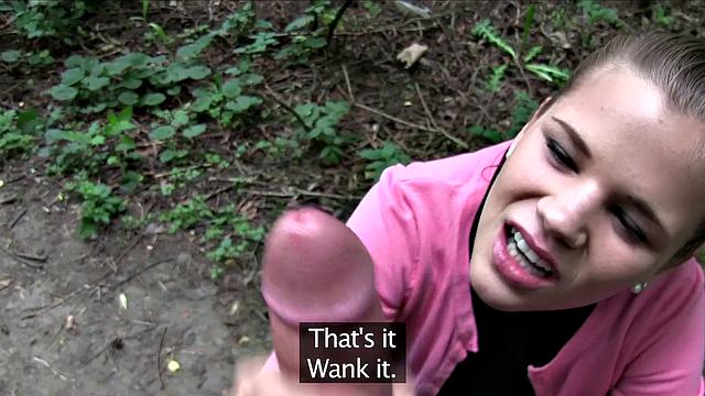 College Teen Fucks for Money Outside