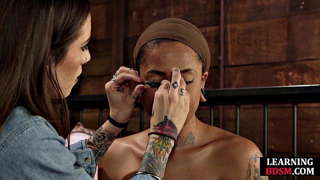 Domina exploring ebony BDSM