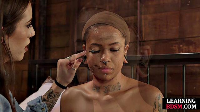 Domina exploring ebony BDSM