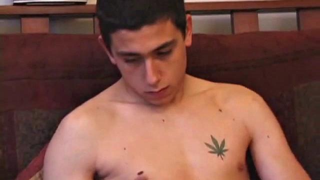 Luciano Strokes His Dick