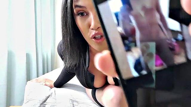 Fem perverted nympho talks about small white dicks