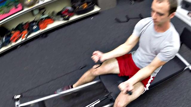 Pawnshop stud public 3some in store fucked by owners