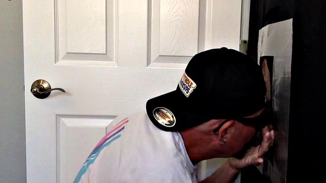 Gloryhole mature gay fucked in asshole after BJ