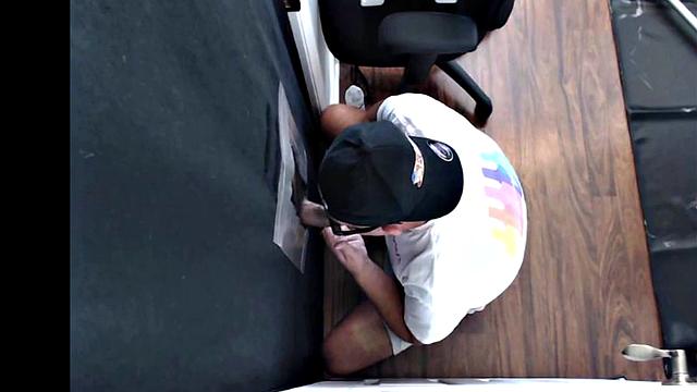 Gloryhole mature gay fucked in asshole after BJ