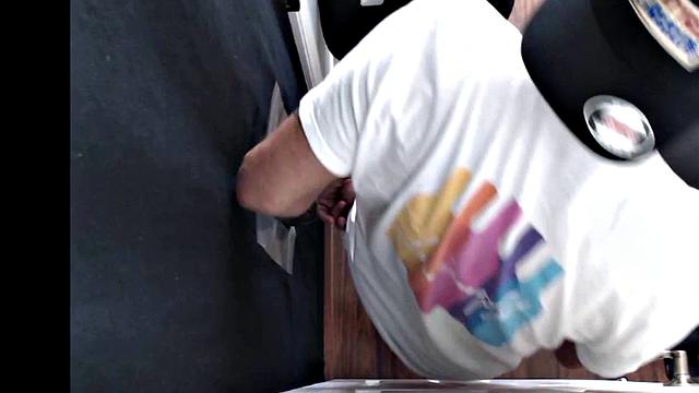 Gloryhole mature gay fucked in asshole after BJ