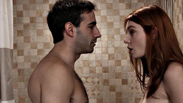 Redhead stepsis deepthroating stepbros in shower