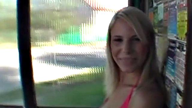 Public amateur busty babe fucked outdoor after BJ