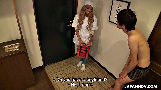 Blonde Runa is fucked hard by client