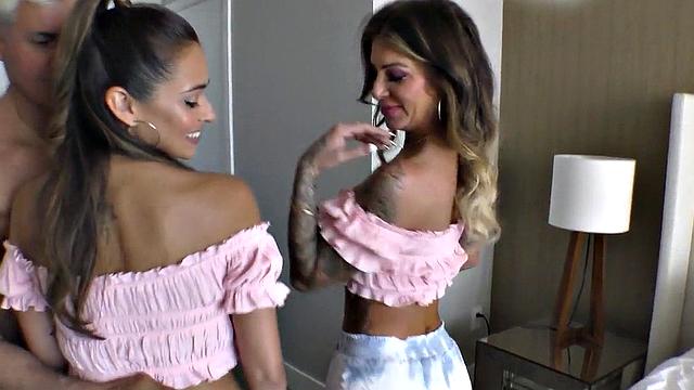 Bigitted Corrupt MILFS 4way banged while pussy toyed