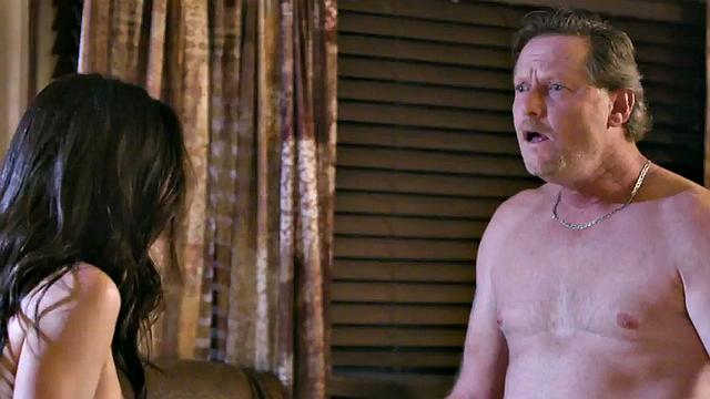 Sinful MILF fucked in 3way after massage by masseur and hubby