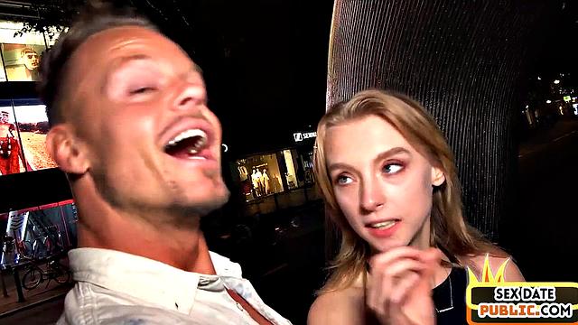 Amateur blondie fucked by stranger