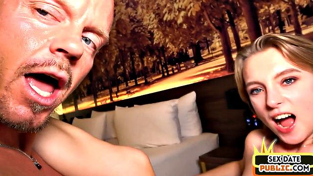 Amateur blondie fucked by stranger