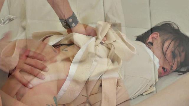 Piss enema and anal for teen sub