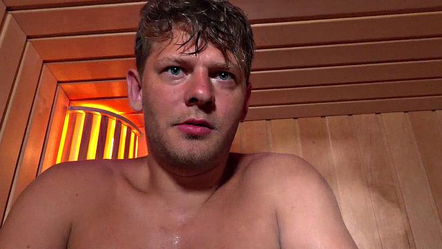 Hot babe with fake tennis body gets drilled hard in sauna by group of guys