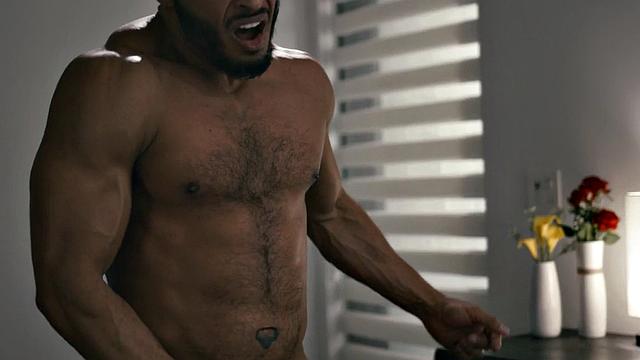 Busty ts sucking interracial couple before barebacking