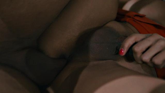 Busty ts sucking interracial couple before barebacking