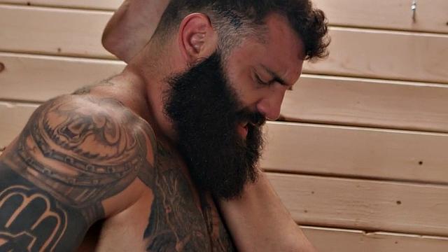 Sexy anal guy fucked by big white dick while riding