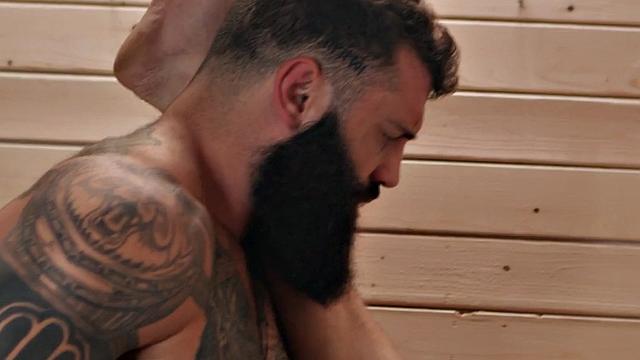 Sexy anal guy fucked by big white dick while riding