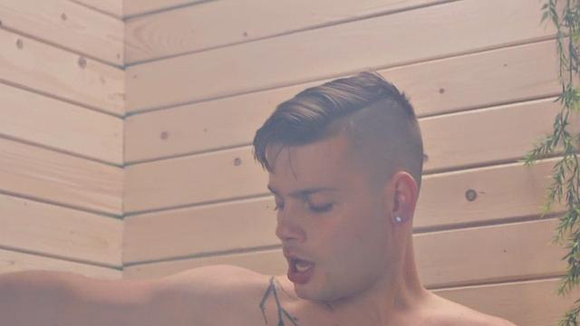 Sexy anal guy fucked by big white dick while riding