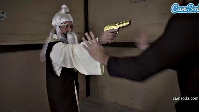 Camsoda - Bizarre rough sex trio with fake chick