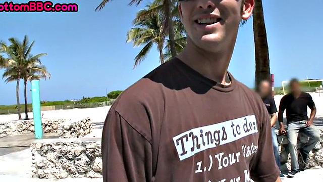 Black jock picked up and fucked at home by white top