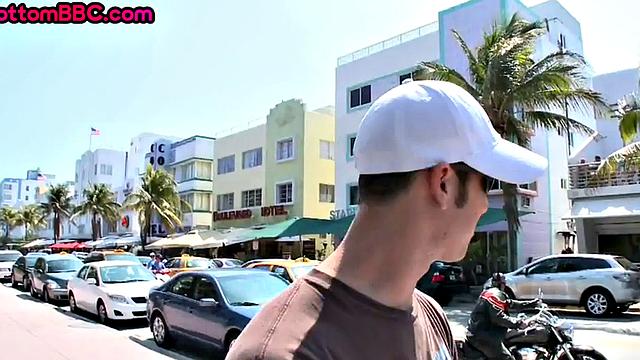 Black jock picked up and fucked at home by white top