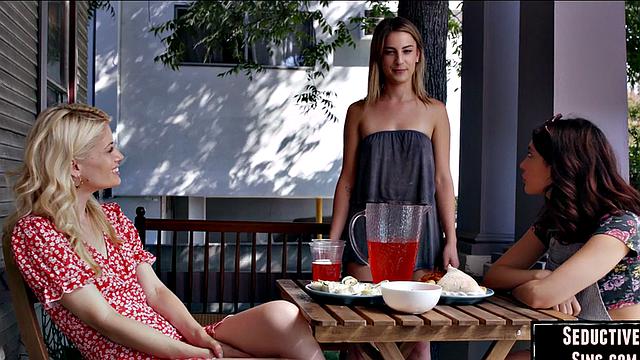 Blonde slut hard pussylicked