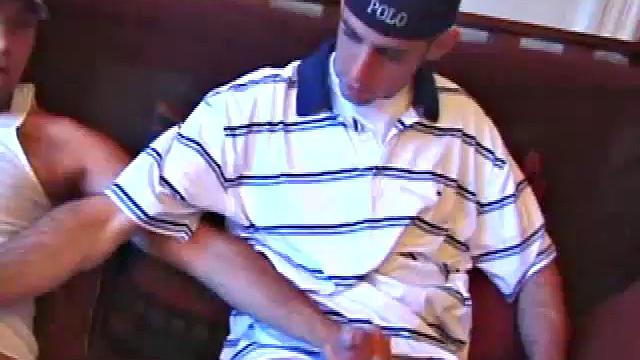 Apollo and Tag watch some porn, as Apollo leans over to give Tag head. Tag jerks off Apollo, and it seems this straight boy wants to give head, but instead, he just licks Apollo's cock while jerking him off.