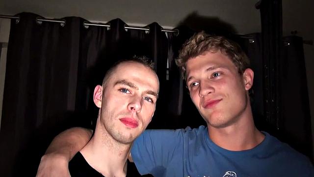 Amateur jockstrap stud gets fucked in ass at home by BF