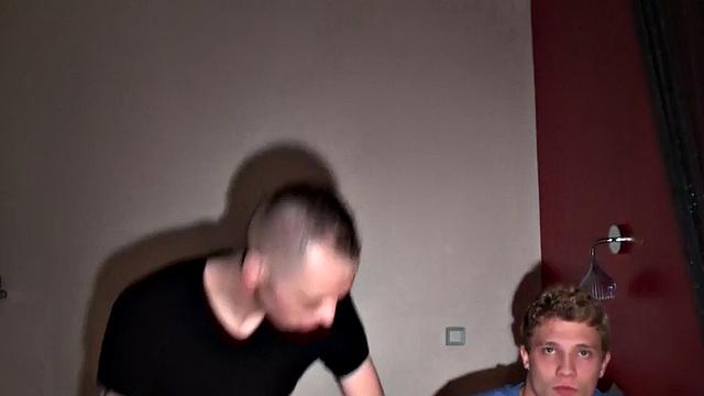 Amateur jockstrap stud gets fucked in ass at home by BF