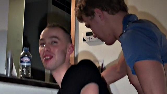 Amateur jockstrap stud gets fucked in ass at home by BF