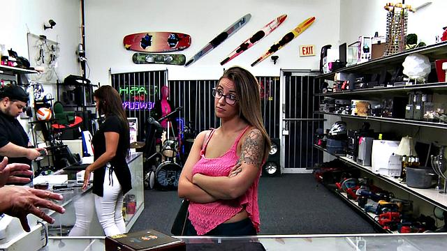 Bae's bald pussy takes on a massive dong in the meeting room