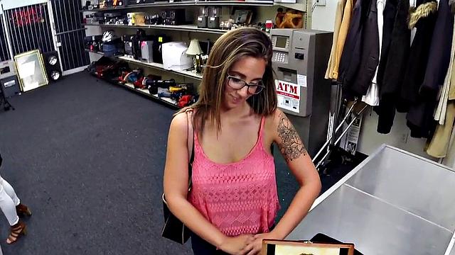 Bae's bald pussy takes on a massive dong in the meeting room