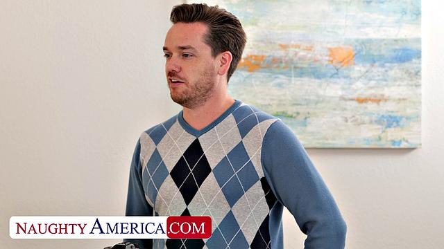 Raven Lane films content for her channel and wants her dad to take photos of them fucking