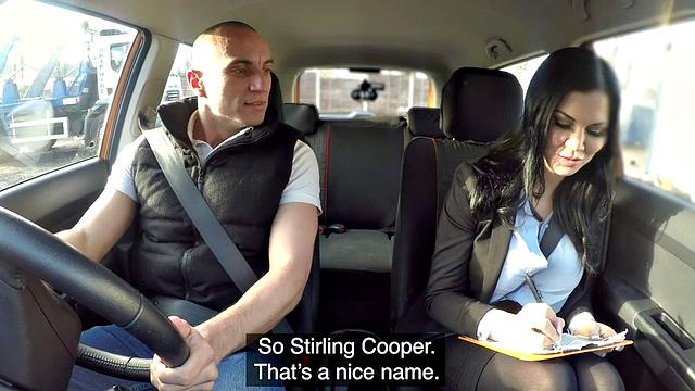 Hugetits MILF nailed by driving student after giving bj