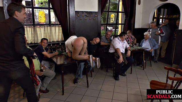 Public ravaged petite submissive