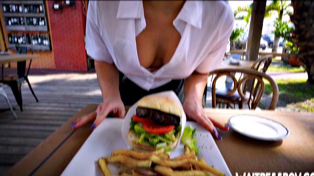 Waitress POV - Keira Croft - Burger Shop Babe